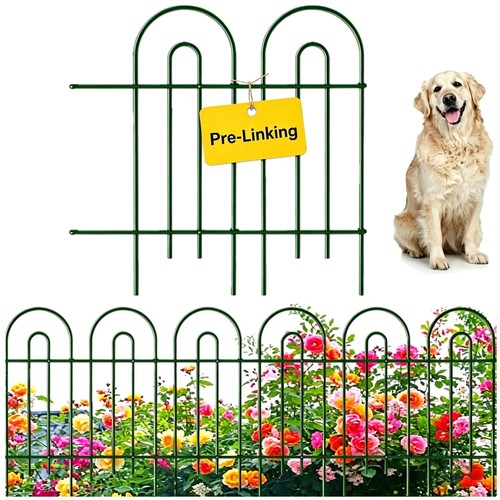 Rustproof green garden fence - rustproof,