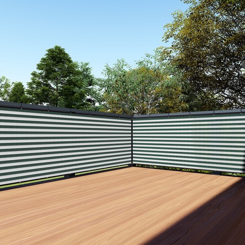 3ft tall green stripe - tall, balcony