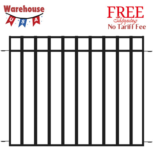 Black steel rail - 3-rail, fence